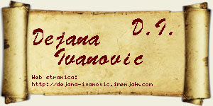 Dejana Ivanović vizit kartica